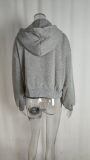 Ladies Autumn Winter Hoodie Coats Short Warm Jacket Casual Outerwear Tops