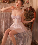 Sexy Lace Pajamas Straps Padded See Through Pajamas