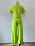 Crop Top and Long Pants Set for Women