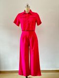 Crop Top and Long Pants Set for Women