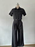 Crop Top and Long Pants Set for Women