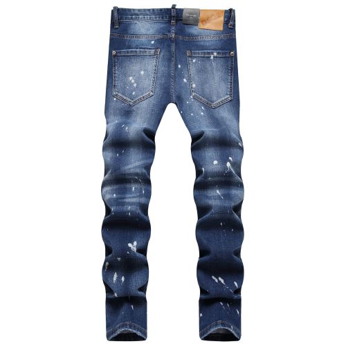 Men's Mid-rise Paint Splatter Slim Fit Jeans