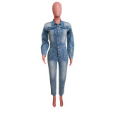 The Jump Off Denim Jumpsuit