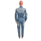 The Jump Off Denim Jumpsuit