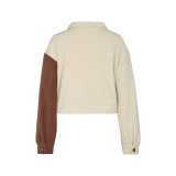 Color Block Stitching Fleece Outerwear Jackets