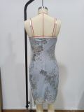 Sparkling Zip-Back Bodycon Dress