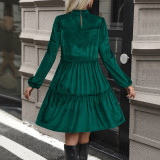Dark Green Velvet Party Dresses