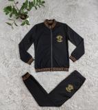 Fashion Bronzing Long Sleeve Sportswear Tops Trousers