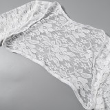 Lace Cover-up Strapless Long Pants Three-piece Outfit