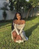 Apricot Off The Shoulder Split Midi Dress