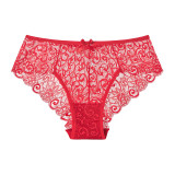 MOQ 3pcs High-waisted Breathable Lace and Floral Women's Underwear