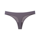 Seductive Ice Silk Printed Sporty Yoga Low-rise Thong