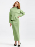 Relaxed and Stylish Loose-Fitting Fashionable Long Skirt Two-Piece Set