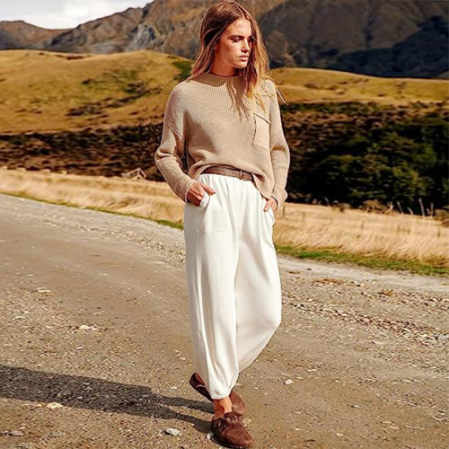 Women's 2 Piece Outfits Sweater Sets Long Sleeve Knit Top Lounge Pants
