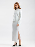 Relaxed and Stylish Loose-Fitting Fashionable Long Skirt Two-Piece Set