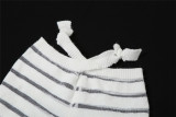 Autumn Sexy See Through Crop Top Patchwork Striated Pants Set