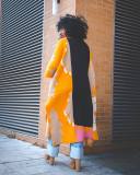 Casual Short Sleeve Knitted Turndown Neck Long Cardigan Coat