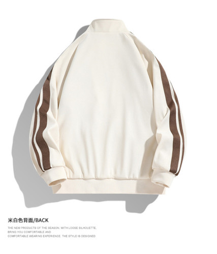 Polyester Men's Stand Collar Casual Sports Jacket