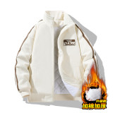 Polyester Velvet Men's Stand Collar Casual Sports Jacket