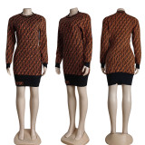 Solid Color Knitted Women's Pullover Bodycon Dresses