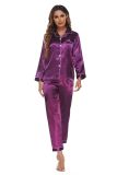 Womens Satin Pajamas Set - 2 Piece pajamas Soft Sleepwear Loungewear Button-Down Pj Sets
