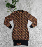 Solid Color Knitted Women's Pullover Bodycon Dresses
