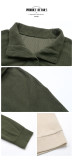 2023 Comfy Color Block Womens Ladies Button Collar Fleece Long Sleeve Sweatshirts