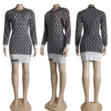 Solid Color Knitted Women's Pullover Bodycon Dresses