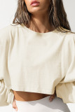 Women Y2K Chic Drop Shoulder Cropped Pullover Sweatshirt