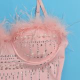 Sweet Daily Party Elegant Formal Beading Hot Drill Spaghetti Strap Dresses