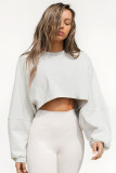 Women Y2K Chic Drop Shoulder Cropped Pullover Sweatshirt