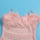 Sweet Daily Party Elegant Formal Beading Hot Drill Spaghetti Strap Dresses