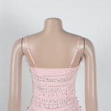 Sweet Daily Party Elegant Formal Beading Hot Drill Spaghetti Strap Dresses