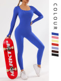 Long Sleeve One Piece Yoga Wear Quick-drying Sports Seamless Yoga Jumpsuit