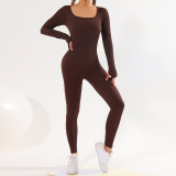 Long Sleeve One Piece Yoga Wear Quick-drying Sports Seamless Yoga Jumpsuit