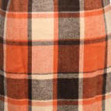 Women's Casual Lapel Long Plaid Shirt Button Down Long Jacket