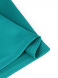 Shawl Collar Button Detail Split Thigh Dress