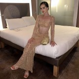 Sexy Rhinestone Top Mermaid Skirt Dress Set