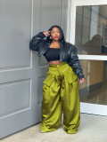 Fashion Trousers Ins Detachable Three-Dimensional Pocket Wide Leg Pants