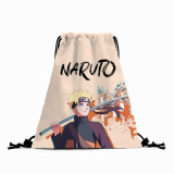 3D Naruto Student Bag Naruto Drawstring Bag Anime Backpack Cloth Bag Naruto Kakashi