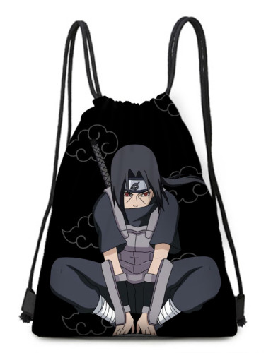 3D Naruto Student Bag Naruto Drawstring Bag Anime Backpack Cloth Bag Naruto Kakashi
