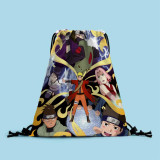 3D Naruto Student Bag Naruto Drawstring Bag Anime Backpack Cloth Bag Naruto Kakashi