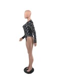 Korean Velvet Tops Magic Button Long Sleeve Rompers