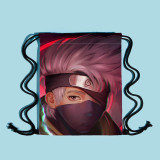 3D Naruto Student Bag Naruto Drawstring Bag Anime Backpack Cloth Bag Naruto Kakashi