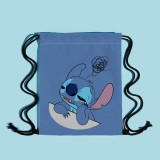 Drawstring Bag Stitch Cartoon Printing String Backpack Portable Storage Bag Gifts