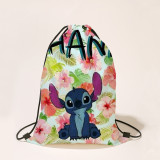Drawstring Bag Stitch Cartoon Printing String Backpack Portable Storage Bag Gifts