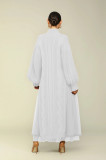 Hot Style Winter Long Sleeve Mesh Turtleneck Knitted Long Dresses