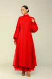 Hot Style Winter Long Sleeve Mesh Turtleneck Knitted Long Dresses