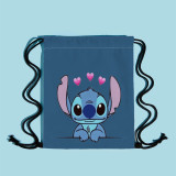 Drawstring Bag Stitch Cartoon Printing String Backpack Portable Storage Bag Gifts