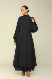 Hot Style Winter Long Sleeve Mesh Turtleneck Knitted Long Dresses